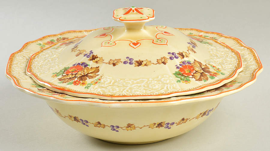 FH2909 Round Covered Vegetable by Myott Staffordshire-1