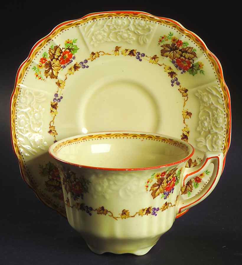 FH2909 Flat Cup & Saucer Set by Myott Staffordshire-1