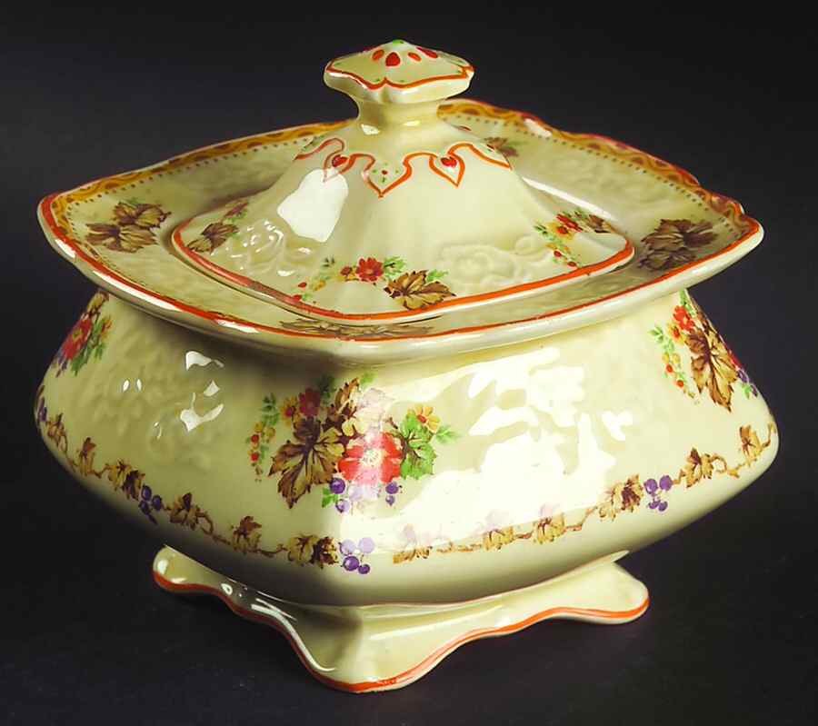FH2909 Sugar Bowl & Lid by Myott Staffordshire-1