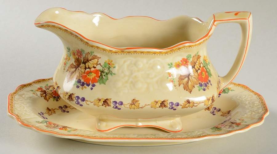 FH2909 Gravy Boat & Underplate/Relish by Myott Staffordshire-1
