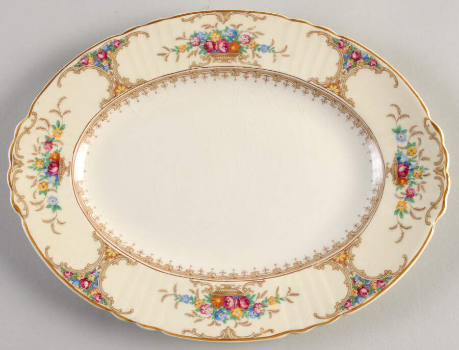 Florence 10" Oval Serving Platter by Myott Staffordshire-1