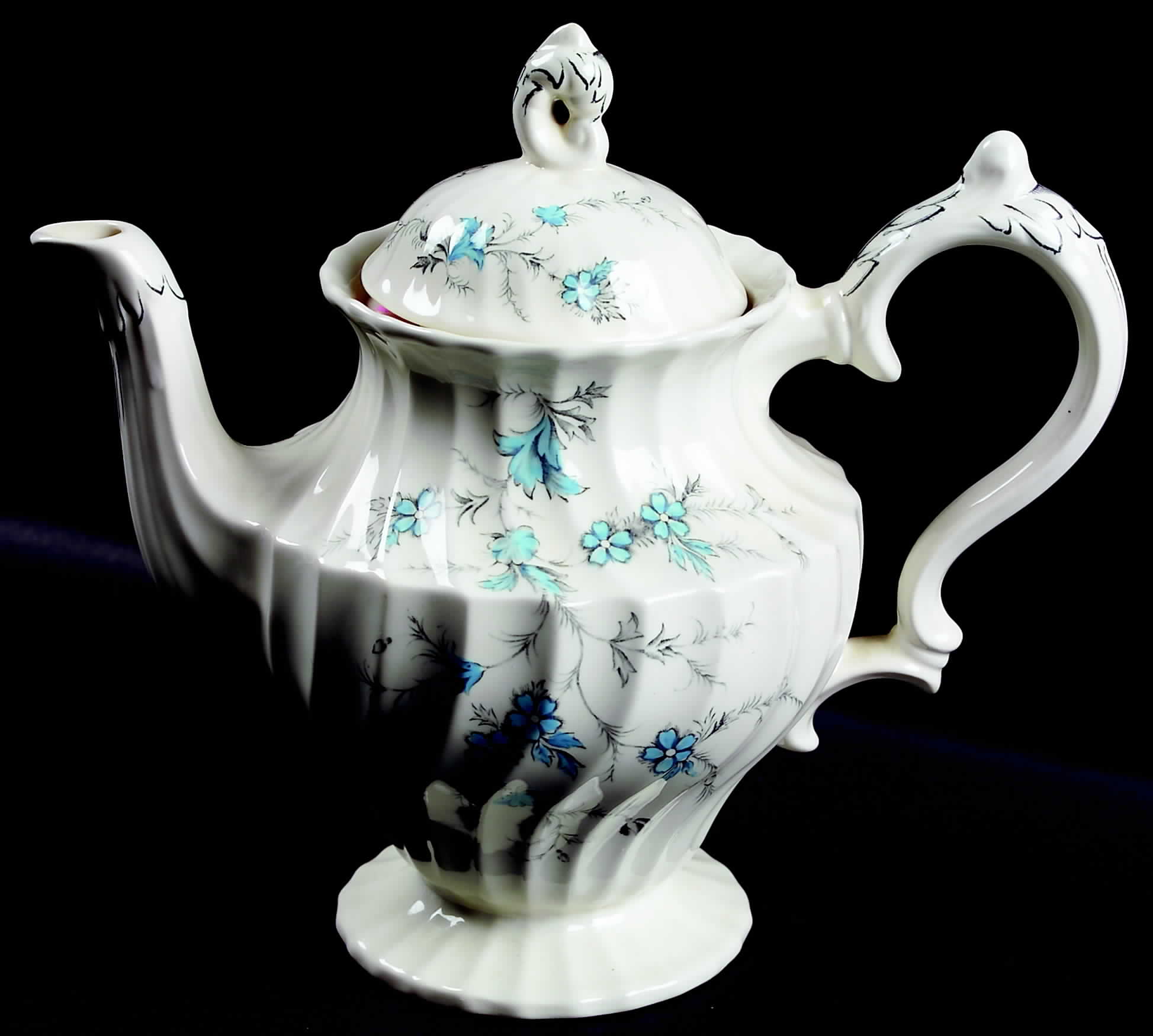 Forget Me Not Teapot & Lid by Myott Staffordshire-1
