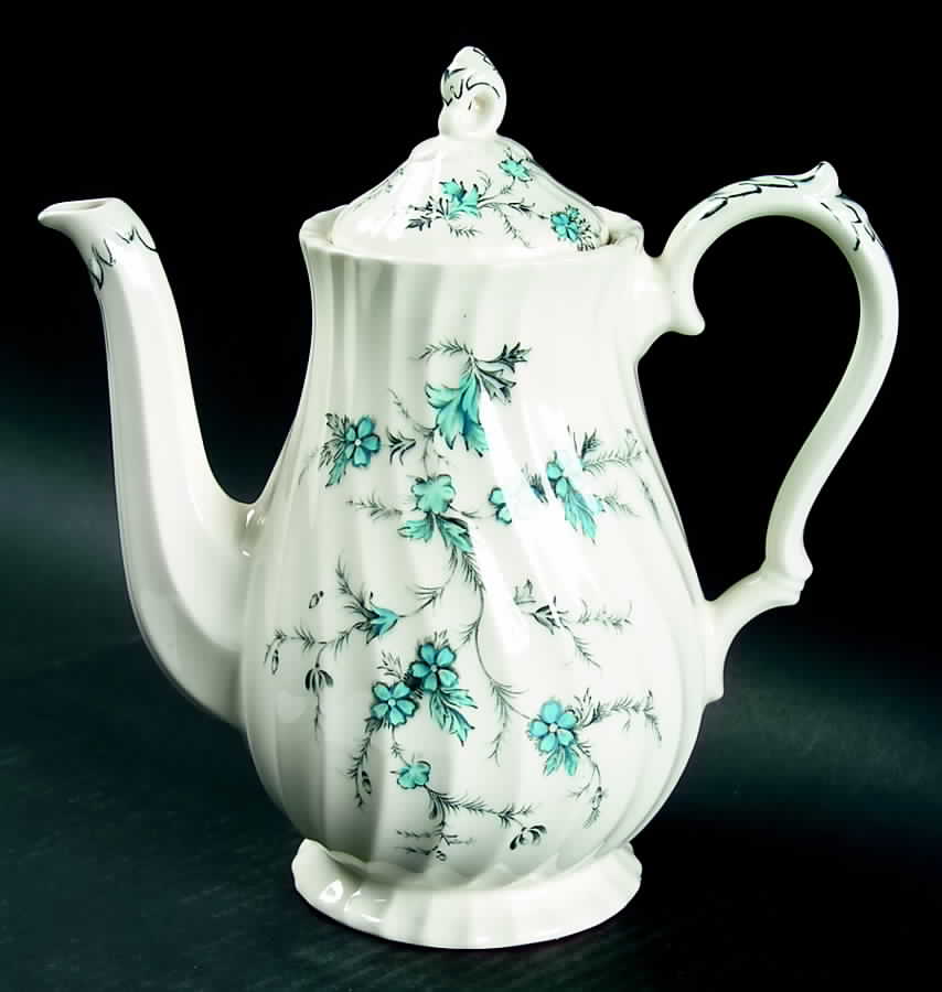 Forget Me Not Coffee Pot & Lid by Myott Staffordshire-1
