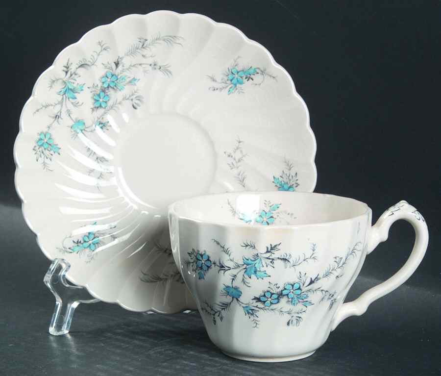 Forget Me Not Oversized Cup & Saucer Set by Myott Staffordshire-1