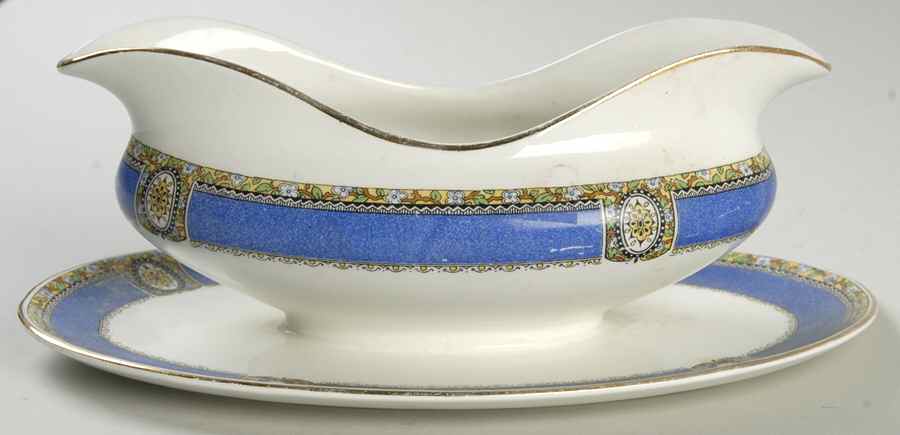 The Hatherton Gravy Boat with Attached Underplate by Myott Staffordshire-1