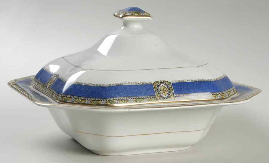 The Hatherton Square Covered Vegetable by Myott Staffordshire-1