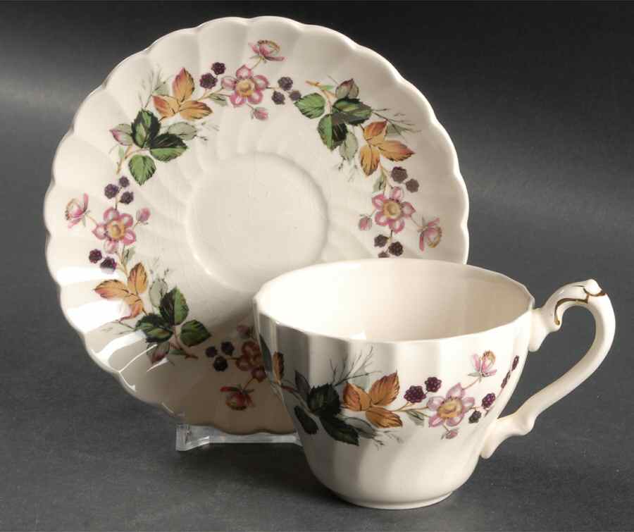 Hedgerow Flat Cup & Saucer Set by Myott Staffordshire-1