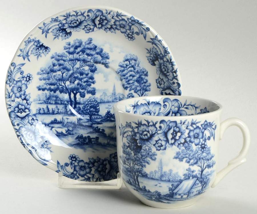 Home Country Flat Cup & Saucer Set by Myott Staffordshire-1