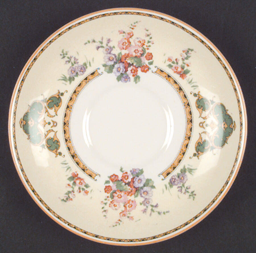 The Hollyhock Saucer by Myott Staffordshire-1