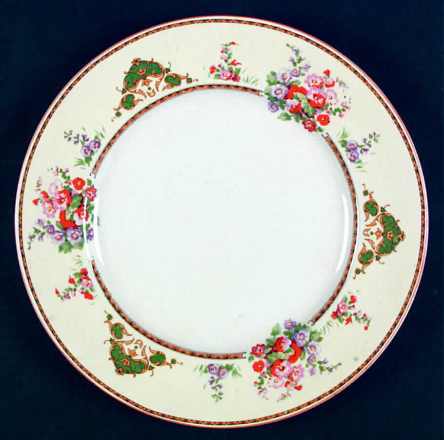 The Hollyhock Dinner Plate by Myott Staffordshire-1