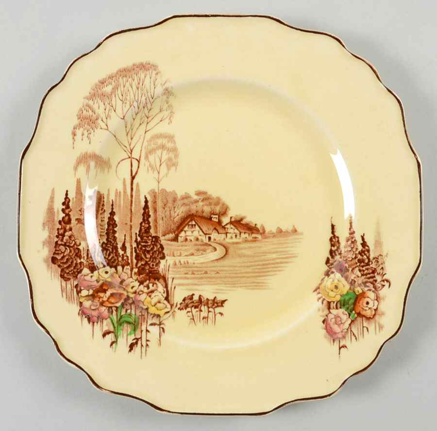 Homeland Square Luncheon Plate by Myott Staffordshire-1