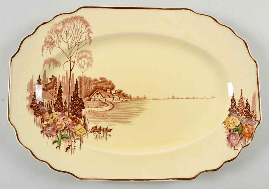 Homeland 11" Oval Serving Platter by Myott Staffordshire-1