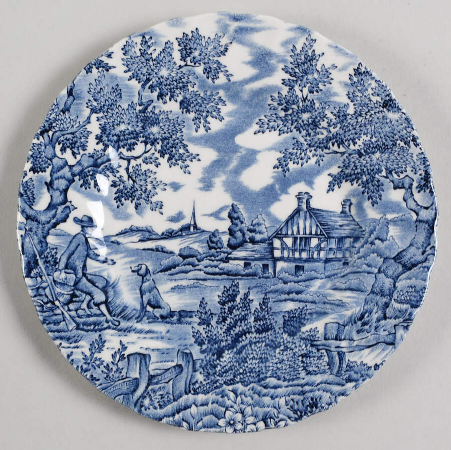 Hunter Blue (No Trim) Bread & Butter Plate by Myott Staffordshire-1