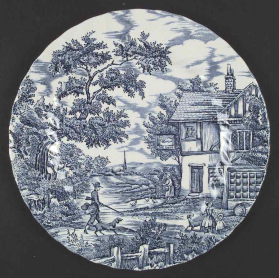 Hunter Blue (No Trim) Dinner Plate by Myott Staffordshire-1