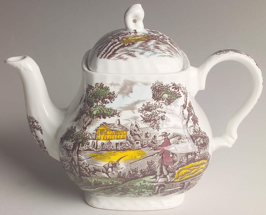 The Hunter Multicolor Teapot & Lid by Myott Staffordshire-1