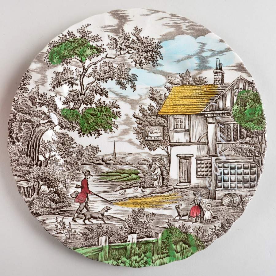 The Hunter Multicolor Dinner Plate by Myott Staffordshire-1