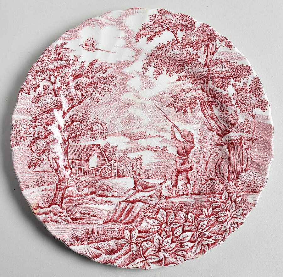 Hunter Rose Luncheon Plate by Myott Staffordshire-1