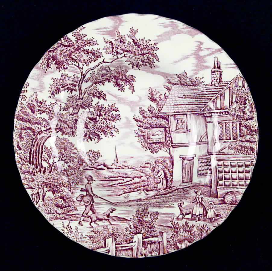 Hunter Rose Large Rim Soup Bowl by Myott Staffordshire-1