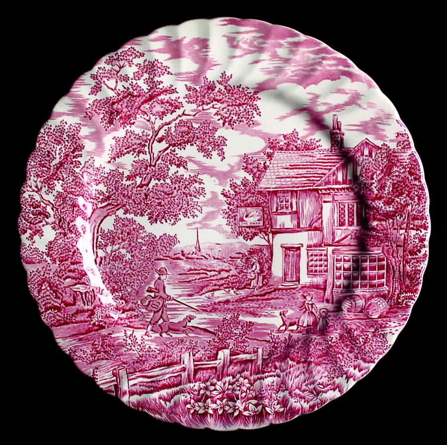 Hunter Rose 12" Chop Plate (Round Platter) by Myott Staffordshire-1
