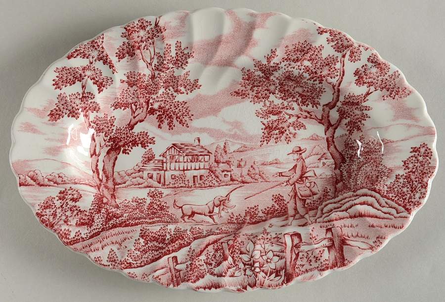 Hunter Rose Relish/Gravy Underplate by Myott Staffordshire-1