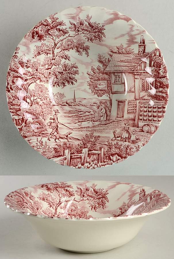 Hunter Rose 8" Round Vegetable Bowl by Myott Staffordshire-1