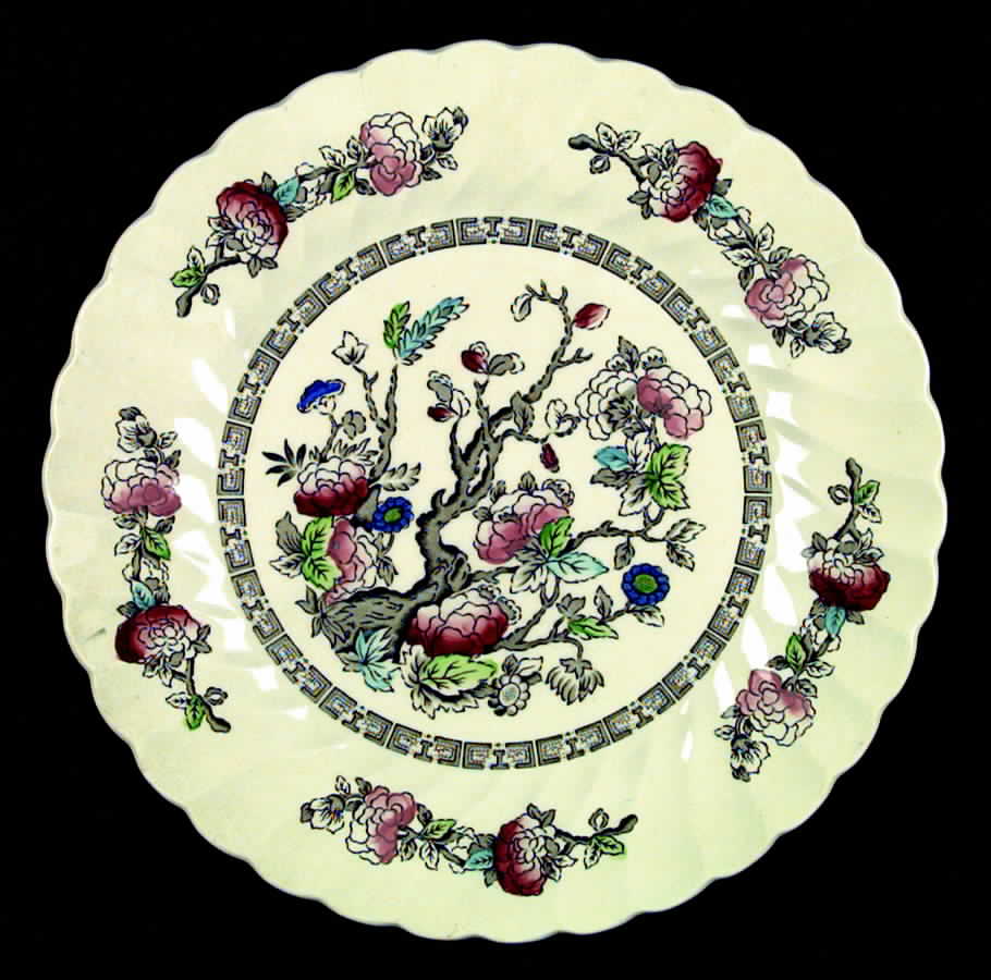 Indian Tree (No #, No Green Border, Cream) Dinner Plate by Myott Staffordshire-1