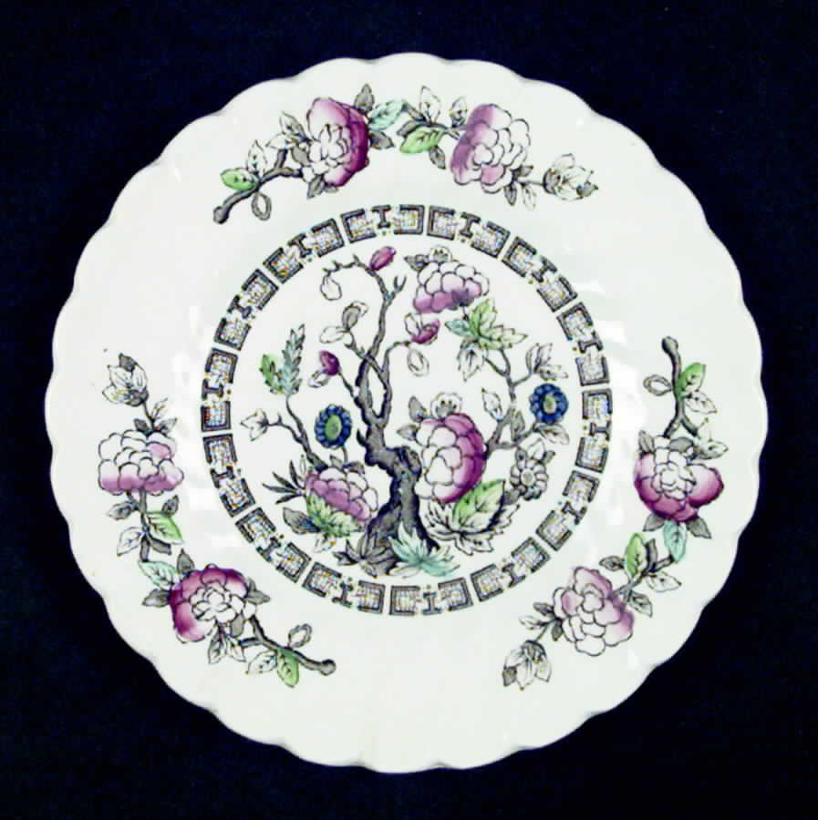 Indian Tree (No #, No Green Border, Cream) Bread & Butter Plate by Myott Staffordshire-1