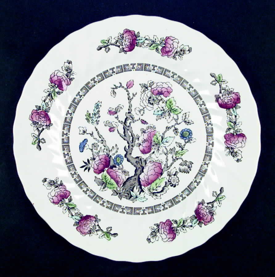 Indian Tree (No#, No Green Border, White Back) Dinner Plate by Myott Staffordshire-1