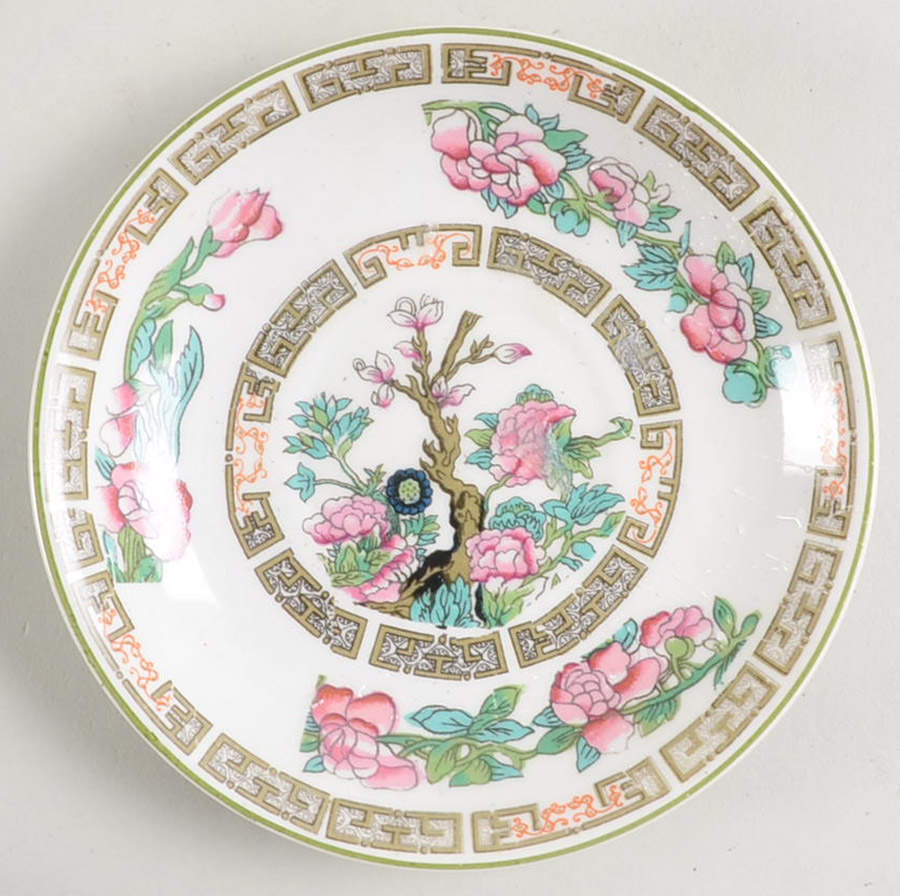 Indian Tree (Smooth, White) Saucer for Demitasse Cup by Myott Staffordshire-1
