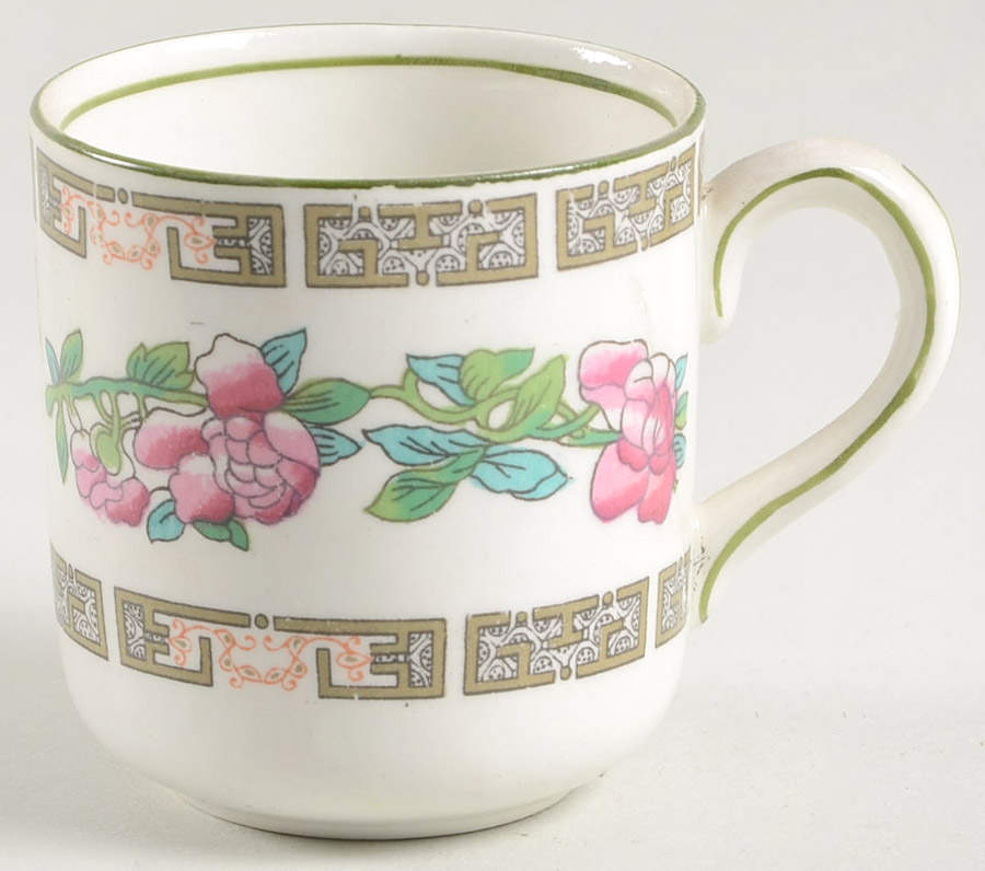 Indian Tree (Smooth, White) Flat Demitasse Cup by Myott Staffordshire-1
