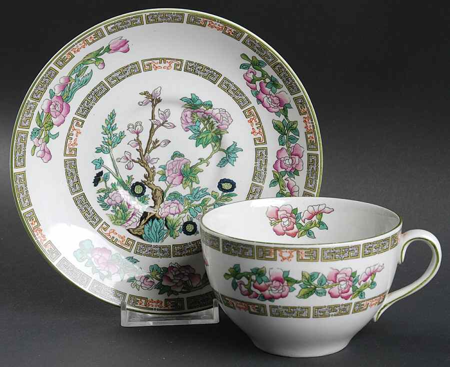 Indian Tree (Smooth, White) Oversized Cup & Saucer Set by Myott Staffordshire-1