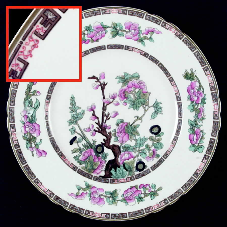 Indian Tree Green (Scalloped) Dinner Plate by Myott Staffordshire-1