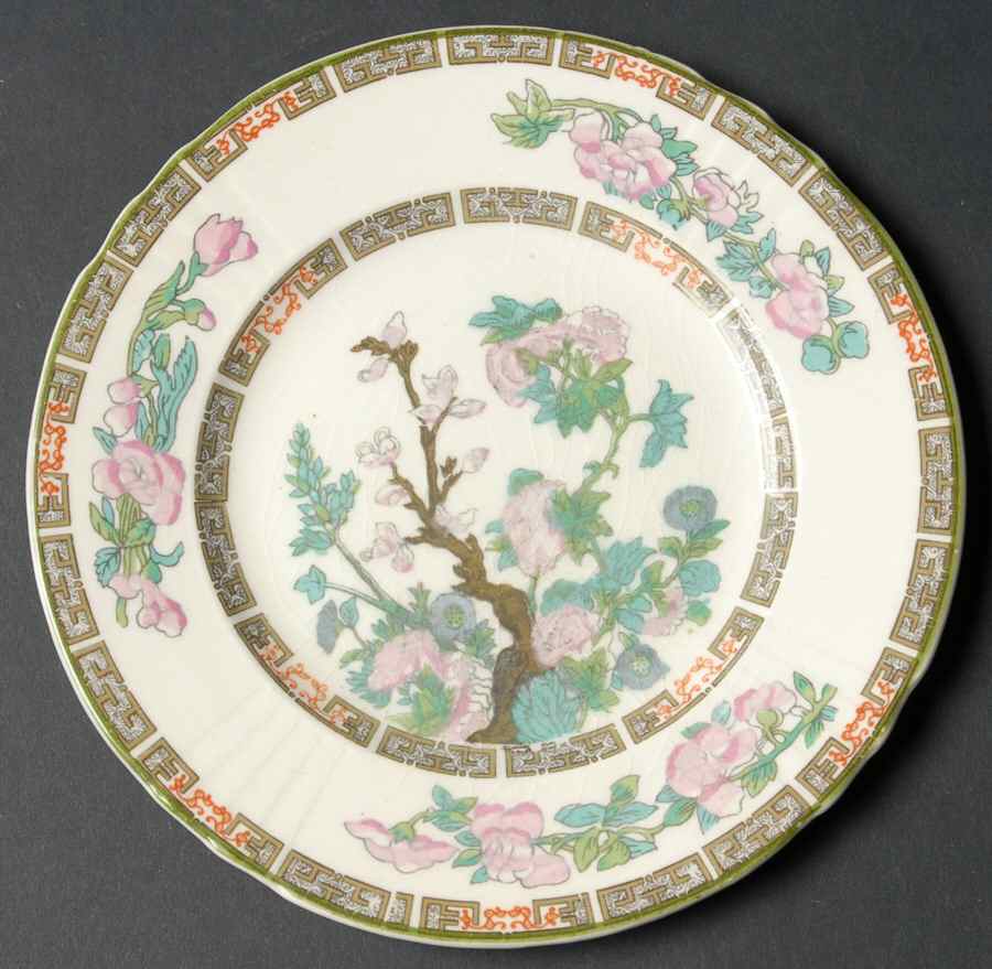Indian Tree Green (Scalloped) Bread & Butter Plate by Myott Staffordshire-1