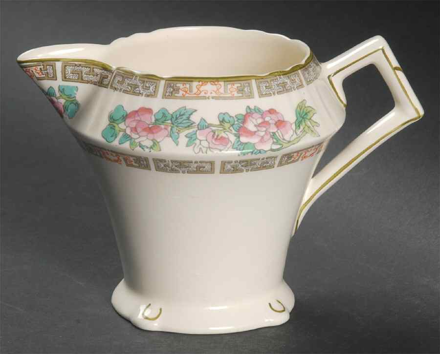 Indian Tree Green (Scalloped) Creamer by Myott Staffordshire-1