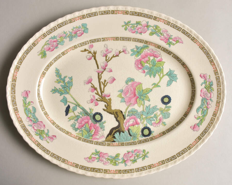Indian Tree 14" Oval Serving Platter by Myott Staffordshire-1