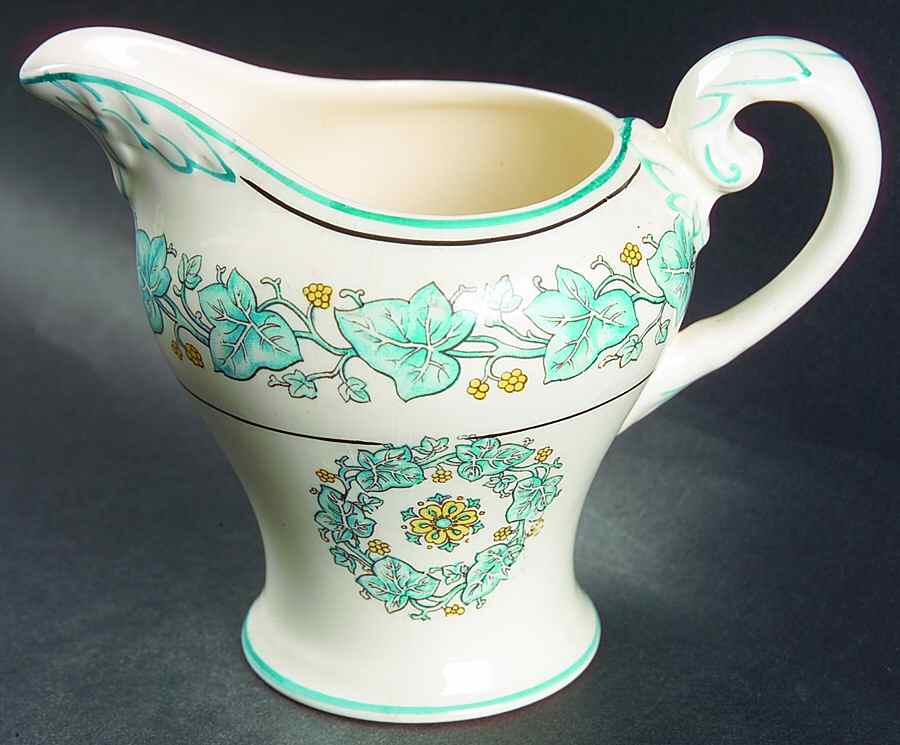Ivy Leaf Blue Creamer by Myott Staffordshire-1