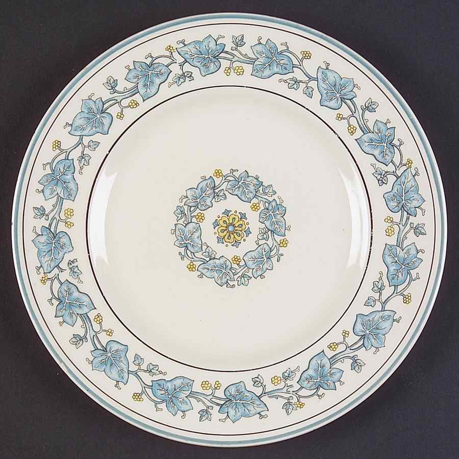 Ivy Leaf Blue Bread & Butter Plate by Myott Staffordshire-1