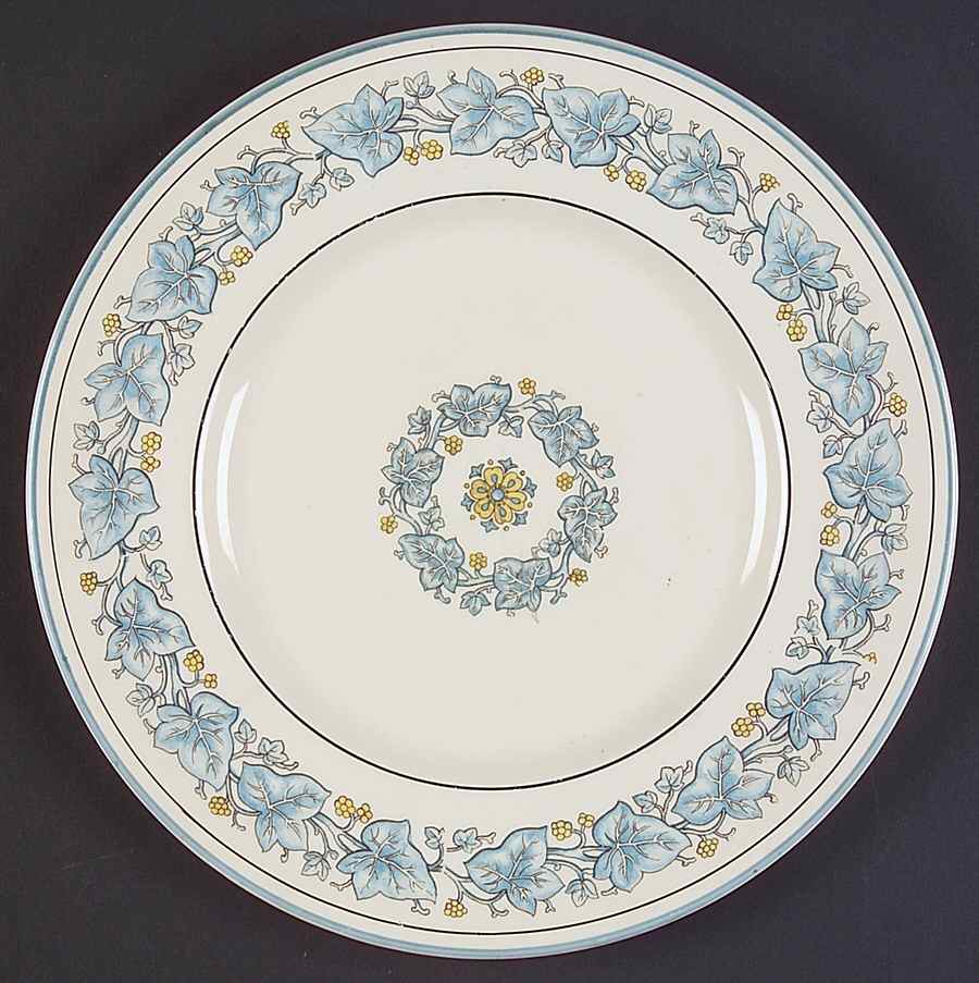 Ivy Leaf Blue Salad Plate by Myott Staffordshire-1