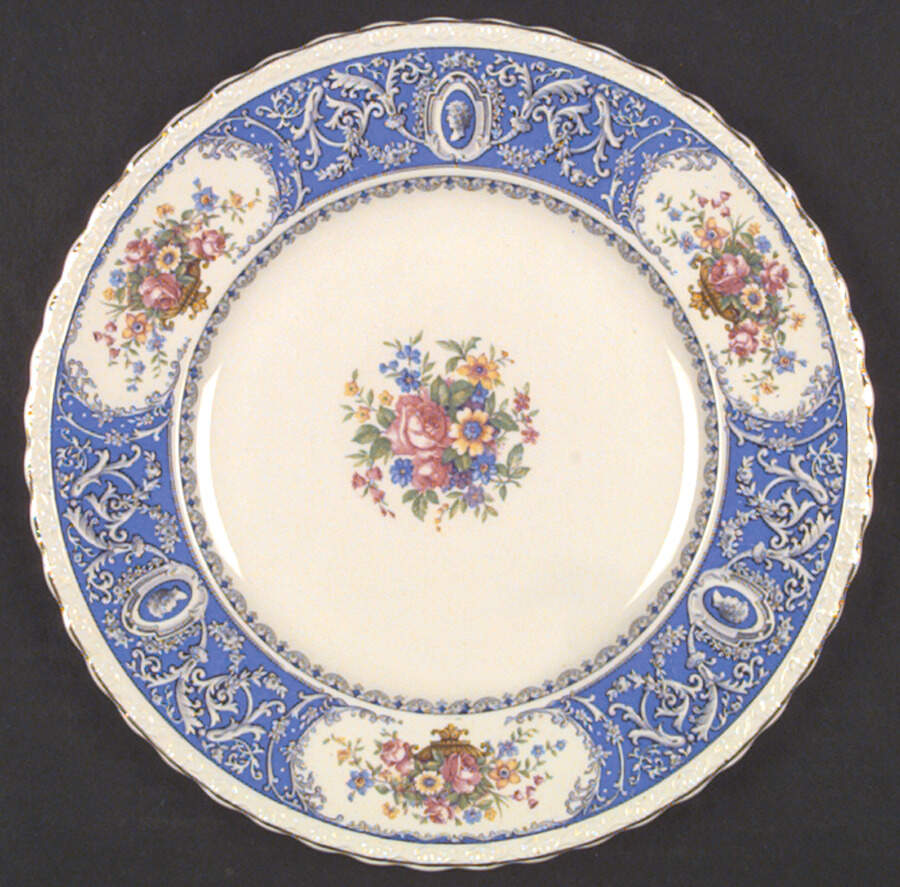 Kensington Blue Luncheon Plate by Myott Staffordshire-1