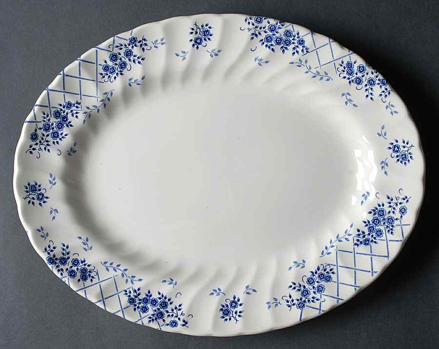 Lattice 12" Oval Serving Platter by Myott Staffordshire-1