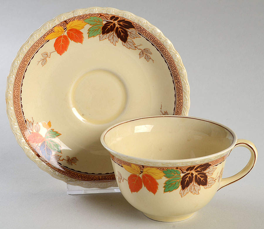 Leaflet Oversized Cup & Saucer Set by Myott Staffordshire-1