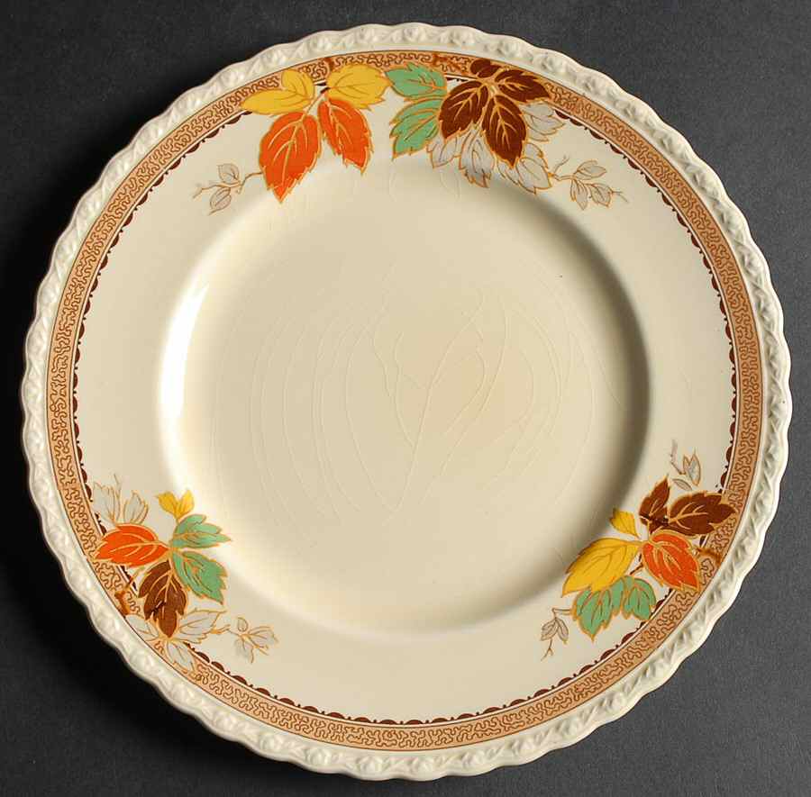Leaflet Luncheon Plate by Myott Staffordshire-1