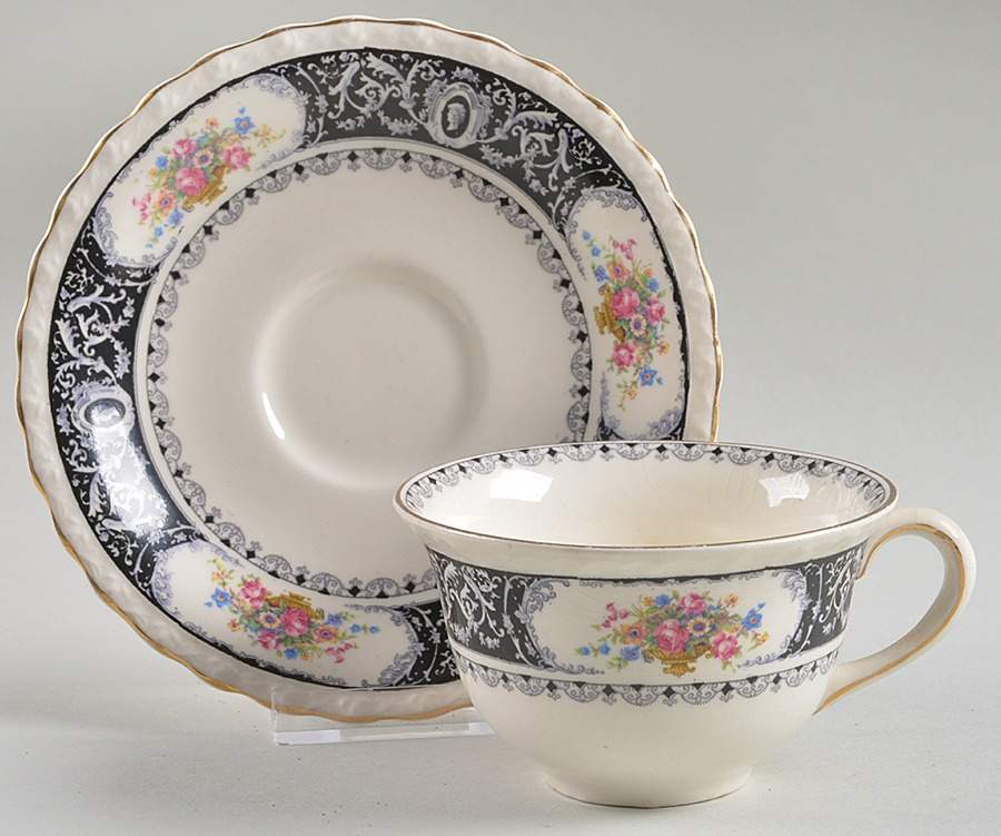 Lichfield Flat Cup & Saucer Set by Myott Staffordshire-1