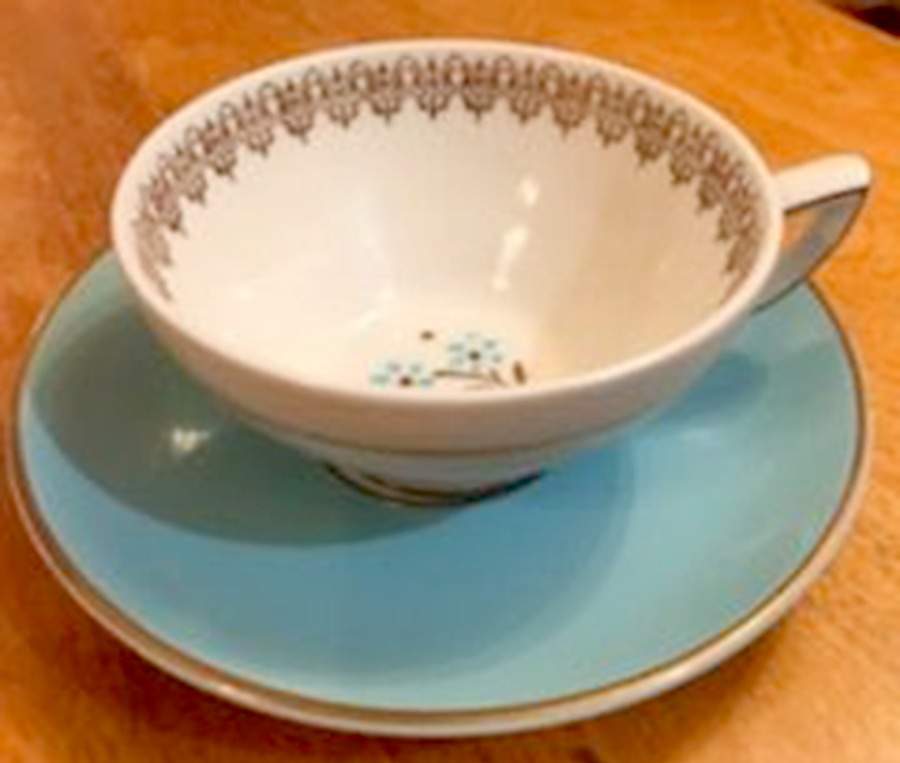 Lyric Footed Cup & Saucer Set by Myott Staffordshire-1