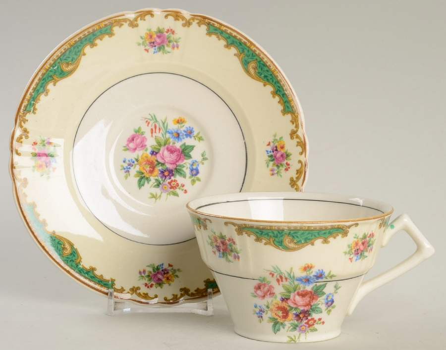 Marjorie Flat Cup & Saucer Set by Myott Staffordshire-1