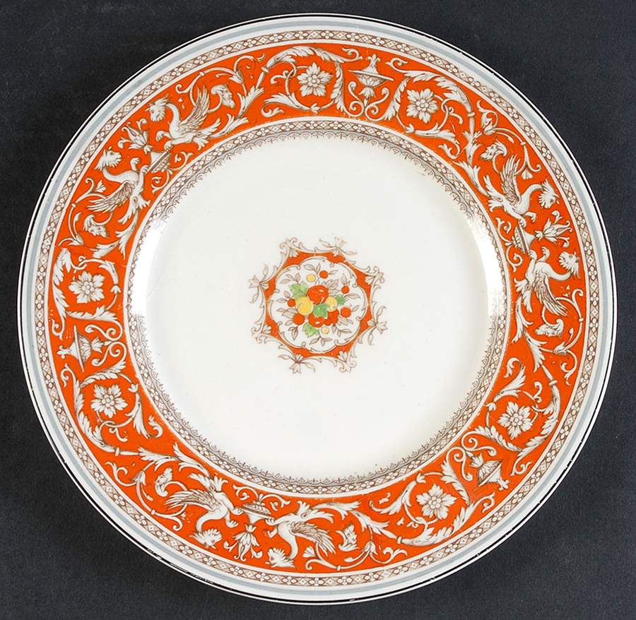 Medici Orange Red Salad Plate by Myott Staffordshire-1