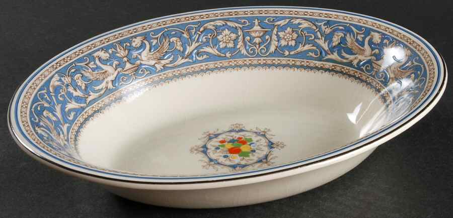Medici Sky Blue 9" Oval Vegetable Bowl by Myott Staffordshire-1