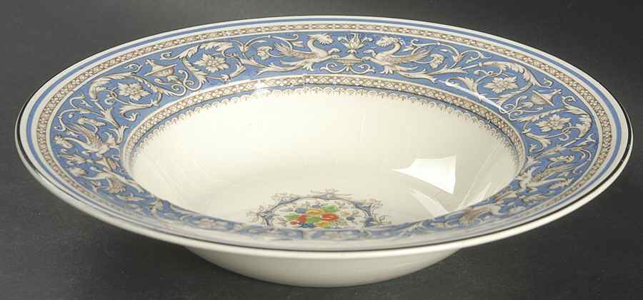 Medici Sky Blue Rim Soup Bowl by Myott Staffordshire-1