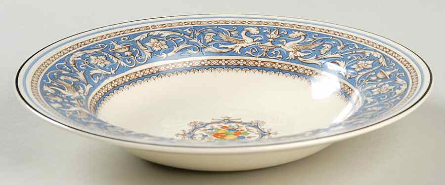 Medici Sky Blue Rim Soup Bowl by Myott Staffordshire-1