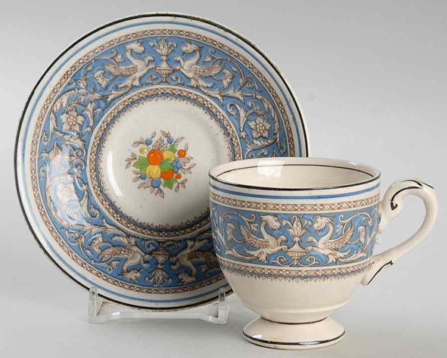 Medici Sky Blue Footed Demitasse Cup & Saucer Set by Myott Staffordshire-1